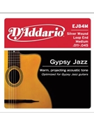 D'Addario EJ84M Gypsy Jazz Acoustic Guitar Strings Loop End Medium 11-45 by for