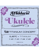 D'Addario EJ87C Titanium Ukulele Strings Concert for
