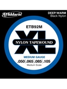 D'Addario ETB92M Tapewound Bass Guitar Strings Medium 50-105 Medium Scale by for