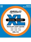 String--guitar D'addario Xl110 - Light - Nickel/round for Guitar Str