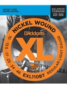 D'Addario EXL110BT Nickel Wound Electric Guitar Strings Balanced Tension Regular Light 10- by for