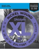 D'Addario EXL115BT Nickel Wound Electric Guitar Strings Balanced Tension Medium 11-50 by for