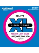 String--bass Guitar D'addario Xl - Light/long Scale - Round/nickel for Elec Bass