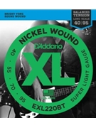 D'Addario EXL220BT Nickel Wound Bass Guitar Strings Balanced Tension Super Light 40-95 Lo by for