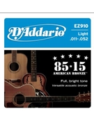 D'Addario EZ910 85/15 Bronze Acoustic Guitar Strings Light 11-52 by for