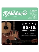 D'Addario EZ920 85/15 Bronze Acoustic Guitar Strings Medium Light 12-54 by for