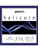 String--cello Helicore Medium Tension - D String Titanium Wo - 4/4 Medium Tension for Cello Strings