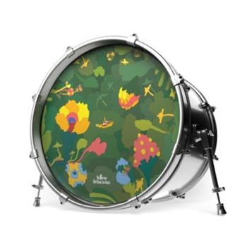 EVANS Yellow Submarine Resonant Bass Drumhead, Under the Sea, 20 inch