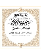 D'Addario J2903 Classics Rectified Classical Guitar Single String Moderate Tension Third S by for