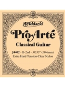 D'Addario J4402 Pro-Arte Nylon Classical Guitar Single String Extra-Hard Tension Second St by for