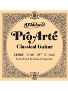 D'Addario J4406C Pro-Arte Composite Classical Guitar Single String Extra-Hard Tension Sixt by for