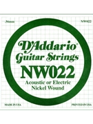 D'Addario NW022 Nickel Wound Electric Guitar Single String .022 by for