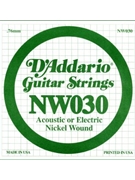 String--Guitar Electric Single - .030 Gauge - 5-pack for Nickel Wnd