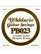 String--Guitar Single Acoustic - .023 Gauge - 5-pack for Bronze Wnd