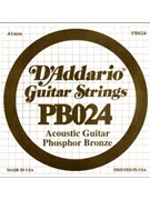 String--Guitar Single Acoustic - .024 Gauge - 5-pack for Bronze Wnd