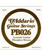 String--Guitar Single Acoustic - .026 Gauge - 5-pack for Bronze Wnd