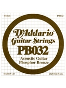 String--Guitar Single Acoustic - .032 Gauge - 5-pack for Bronze Wnd