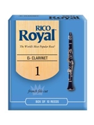 Reed--e-flat Clar Rico Royal - Strength 1 - Box Of 10 for Eb Clarinet Reed