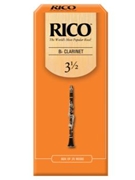 Reed--b-flat Clar Rico Regular - Strength 3 1/2 - Box Of 25 for Bb Clarinet Reed