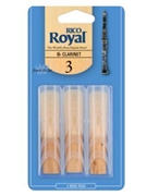 Rico Royal Bb Clarinet Reeds Strength 3.0 3-pack by for