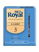 Reed--b-flat Clar Rico Royal - Strength 3 - Box Of 10 for Bb Clarinet Reed