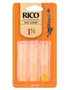 Reed--bass Clar Rico Regular - Strength 1 1/2 - 3-pack for Bass Clarinet Reed