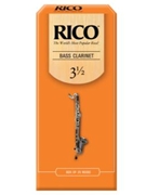 Reed--bass Clar Rico Regular - Strength 3 1/2 - Box Of 25 for Bass Clarinet Reed