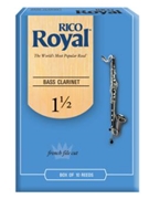 Reed--bass Clar Rico Royal - Strength 1 1/2 - Box Of 10 for Bass Clarinet Reed