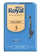 Reed--bass Clar Rico Royal - Strength 3 - Box Of 10 for Bass Clarinet Reed