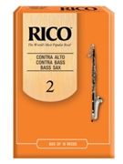 Reed--contra Clar Rico Regular - Strength 2 - Box Of 10 for Contra Clarinet Reed