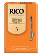 Reed--contra Clar Rico Regular - Strength 3 - Box Of 10 for Contra Clarinet Reed