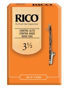 Reed--contra Clar Rico Regular - Strength 3 1/2 - Box Of 10 for Contra Clarinet Reed