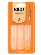 Reed--sop Sax Rico Regular - Strength 2 - 3-pack for Soprano Sax Reed