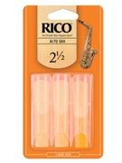 Reed--alto Sax Rico Regular - Strength 2 1/2 - 3-pack for Alto Sax Reed