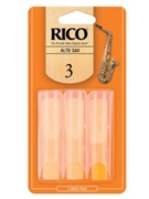 Reed--alto Sax Rico Regular - Strength 3 - 3-pack for Alto Sax Reed