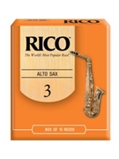 Reed--alto Sax Rico Regular - Strength 3 - Box Of 10 for Alto Sax Reed
