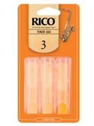 Reed--tenor Sax Rico Regular - Strength 3 - 3-pack for Tenor Sax Reed