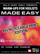Warm-ups For Violists by Wheeler Carol Ann - Big Note/Large Pri - for Viola Method