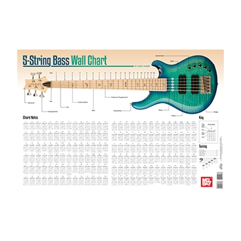 5-String Bass Wall Chart by Dozier Corey for Poster