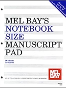 Mel Bay's Notebook Size Manuscript Pad by for Manuscript (10 Stave - Pad 8 1/2 X 11)