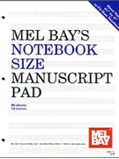 Mel Bay's Notebook Size Manuscript Pad by for Manu Paper (12 Stave - Pad 8 1/2 X 11)
