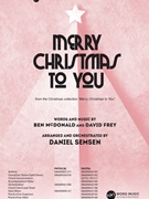 Merry Christmas to You by McDonald and Frey - Semsen Daniel - for SATB and Piano