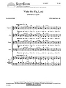 Wake Me Up Lord by Brown Uzee for SATB divisi