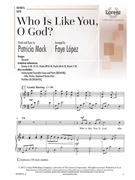 Who Is Like You O God by Mock Patricia - Lopez Faye - for SATB and Piano