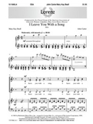 I Leave You With A Song by Carter John for SSA