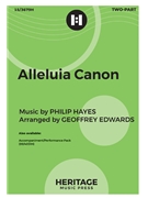 Alleluia Canon by Hayes Philip - Edwards Geoffrey - for 2-Part and Piano