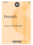 Proverb by Berger Jean for SSA and Piano
