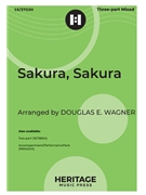 Sakura Sakura by - Wagner Douglas E - for 3-Part Mixed and Piano (with Finger Cymbals and Flute)