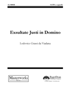 Exsultate Justi in Domino by Viadana Lodovico Grossi da for SATB a cappella