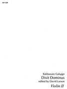 Dixit Dominus (Psalm 110) by Galuppi Baldassare - Larson David - for Violin 2